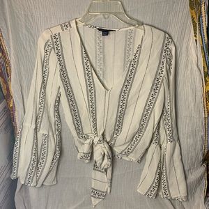 American Eagle crop top with tie front